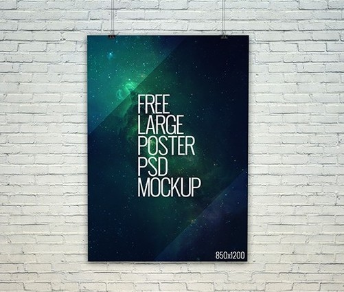 10+ Free Realistic Poster & Frame Mock-ups For Graphic Designers